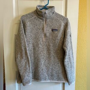Patagonia Women's Quarter-Zip Sweater in Oatmeal
